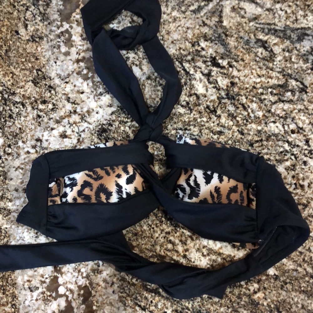 Animal print bandeau top